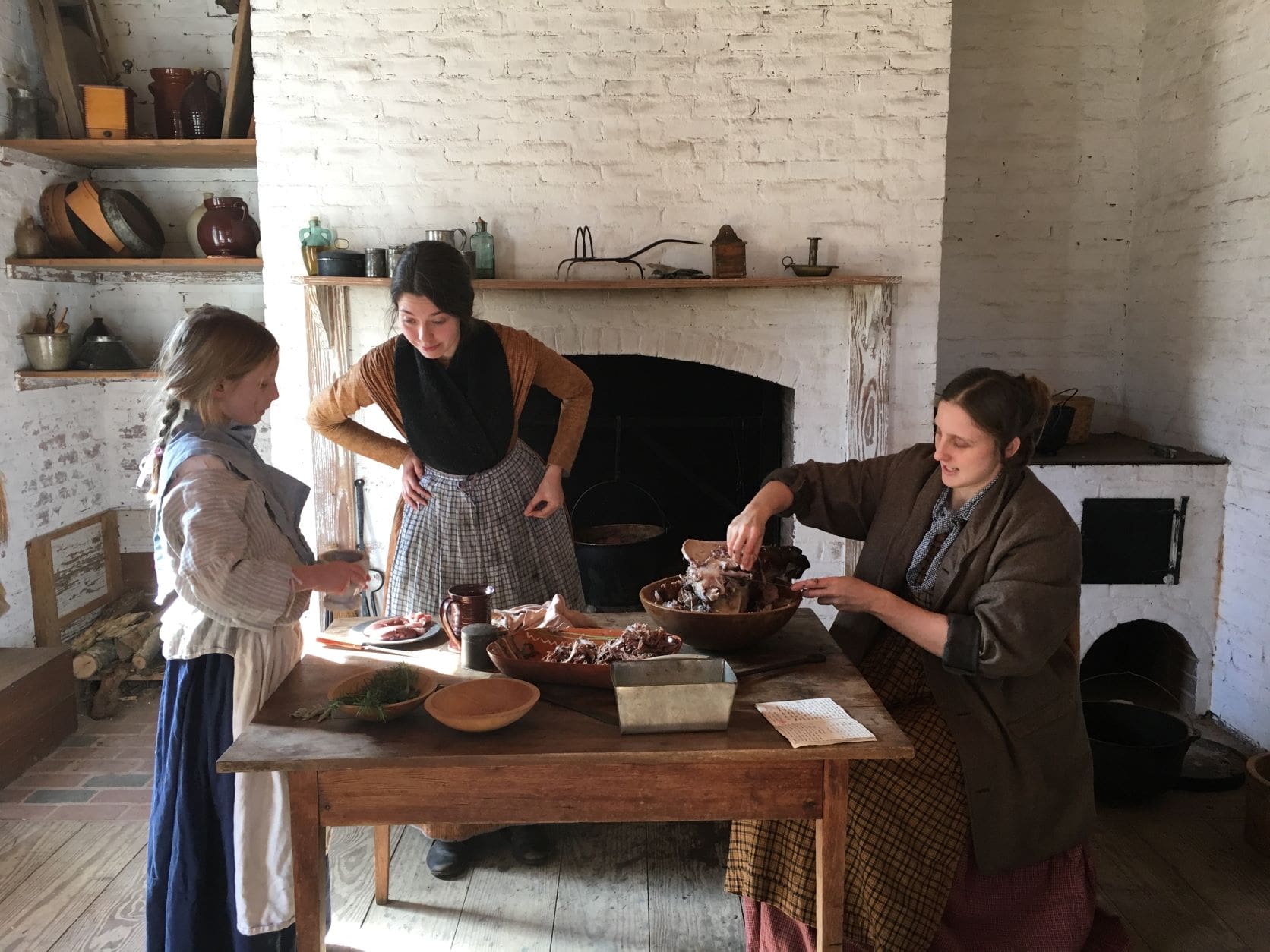 Cooking demonstration at Historic Brattonsville