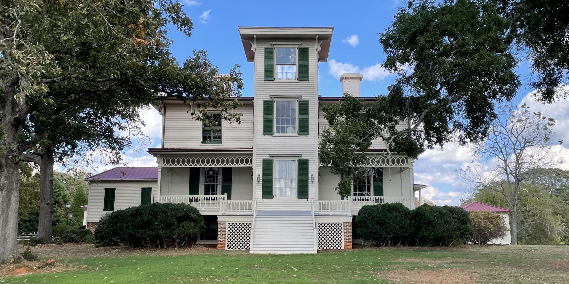 Front view of Forest Hall at Historic Brattonsville