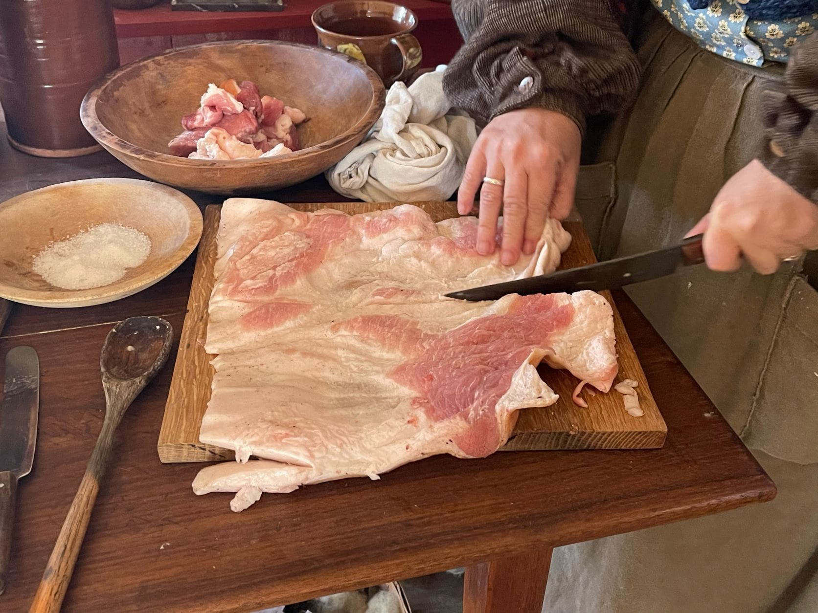 Preparing Pork at Historic Brattonsville