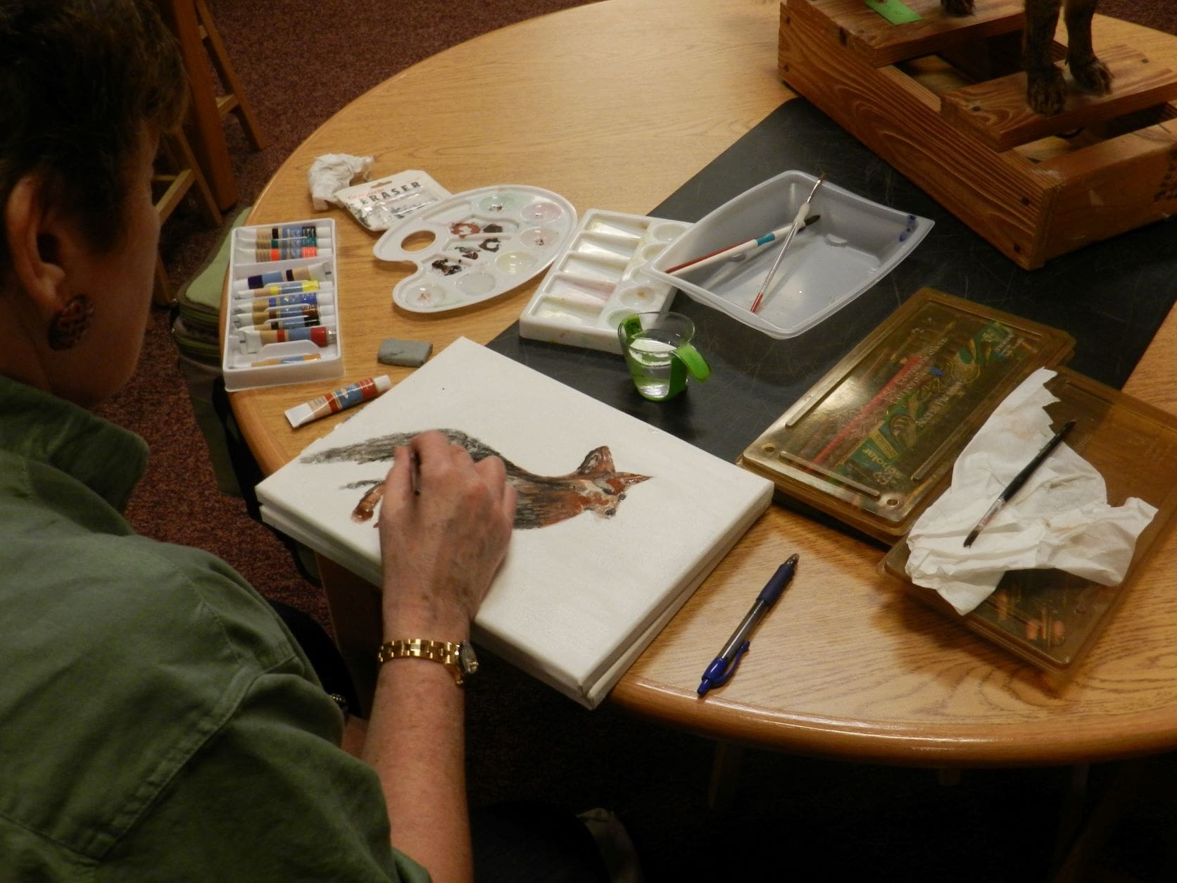 Artist at Come Draw with Me event