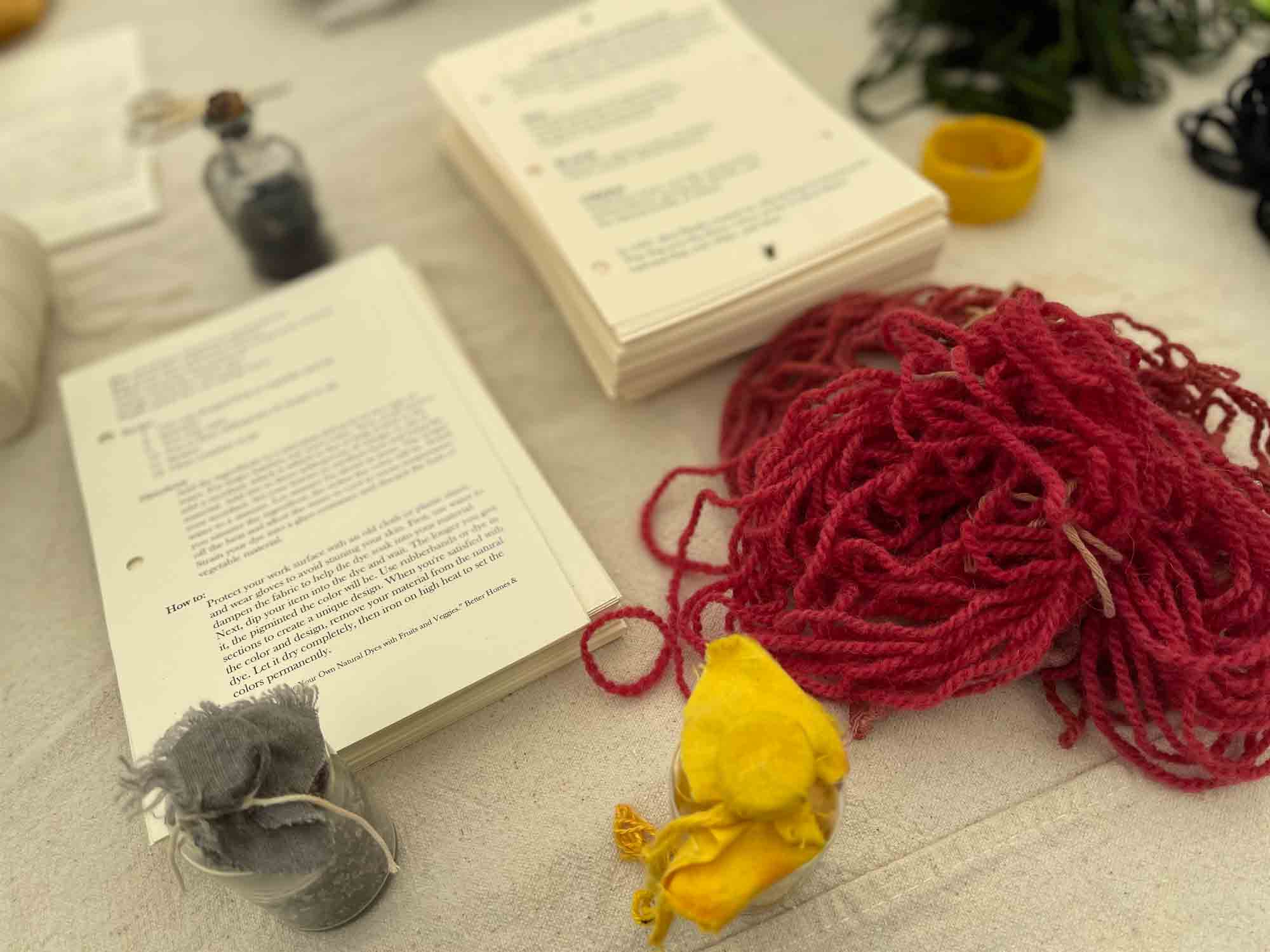 natural dyeing with Juneteenth colors