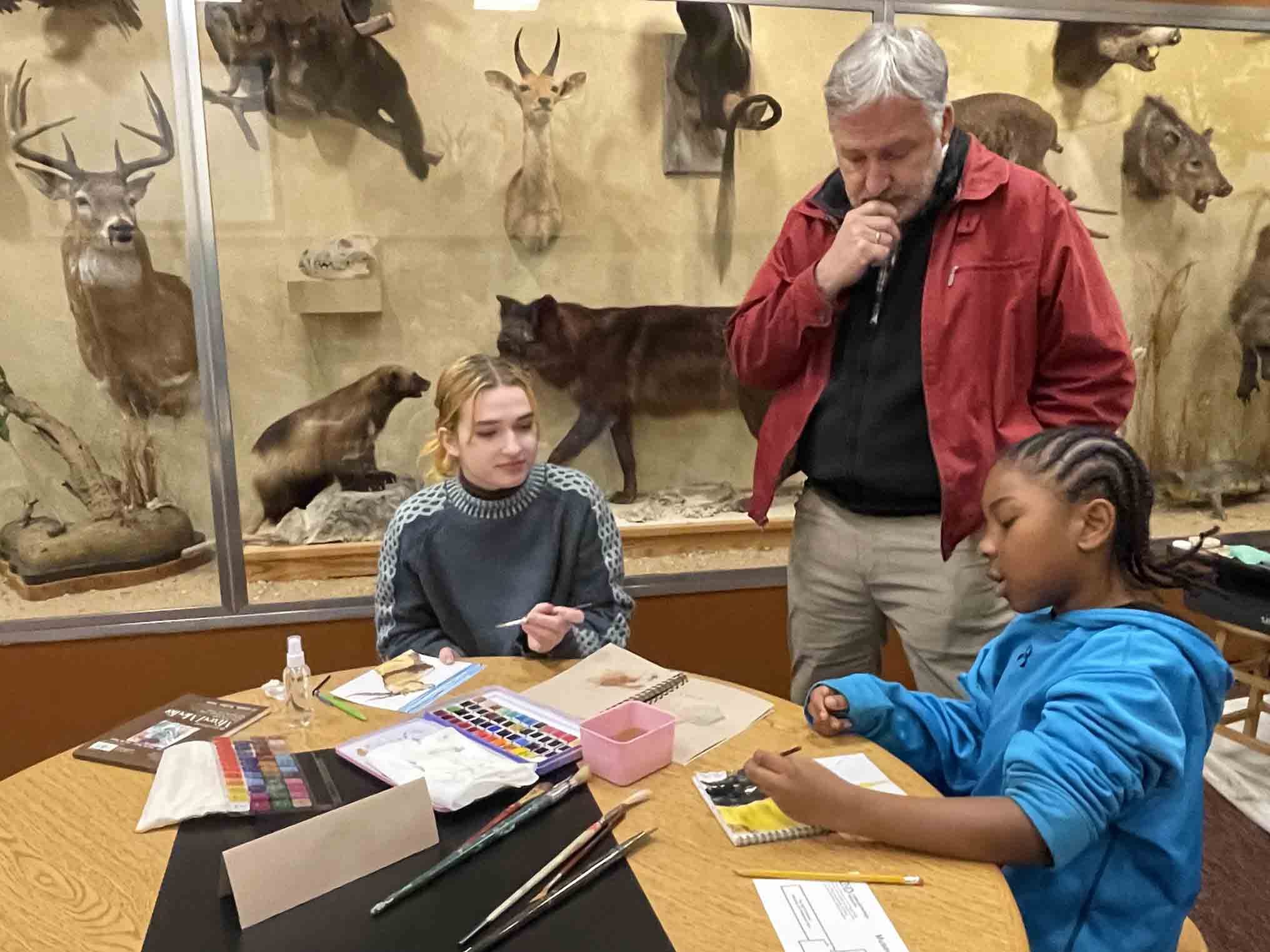 Young artists at Come Draw with Me event