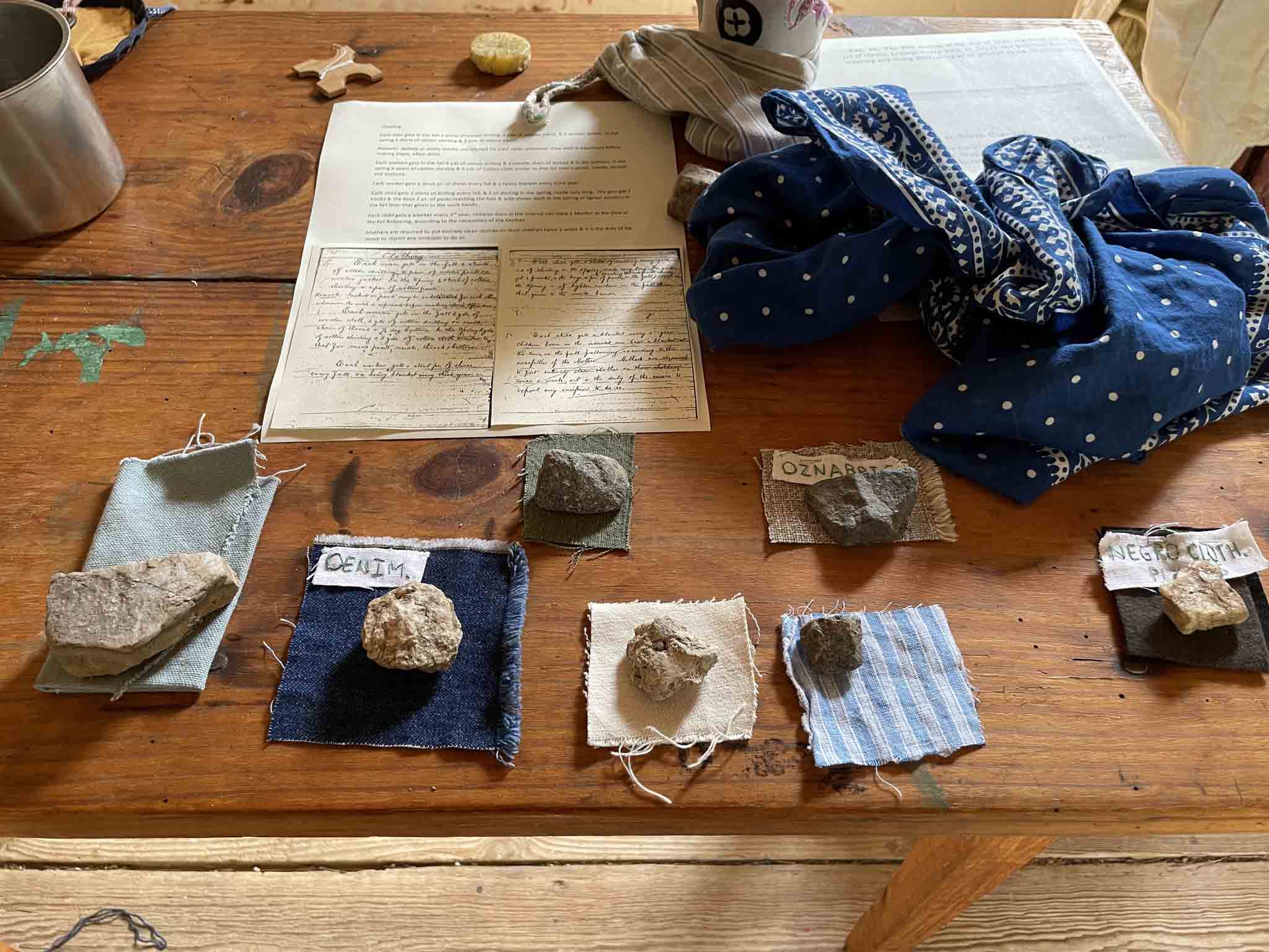 Fabrics used to make the clothing of the Enslaved